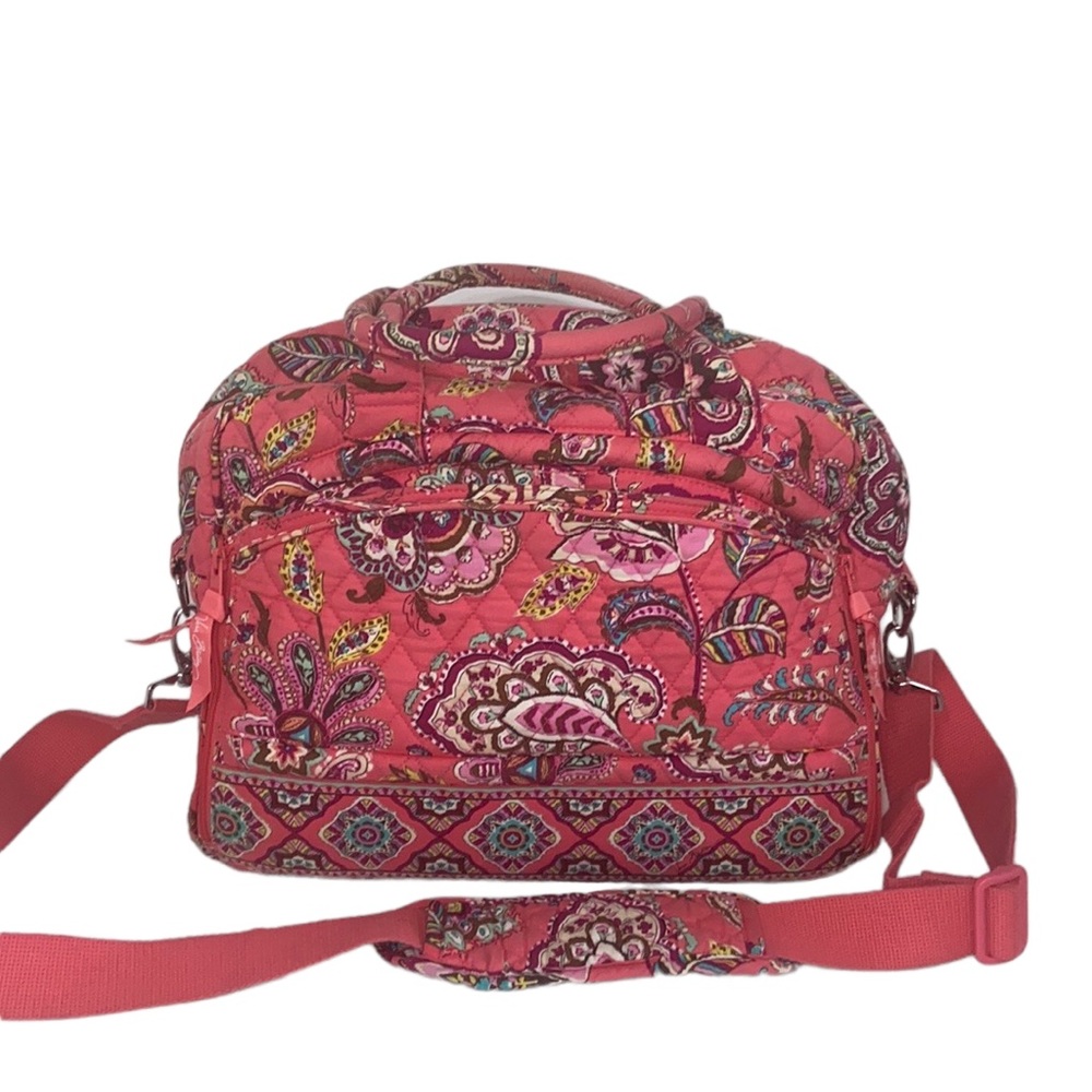 Vera Bradley Retired Call Me Coral Metropolitan Large Travel Laptop Commuter Bag